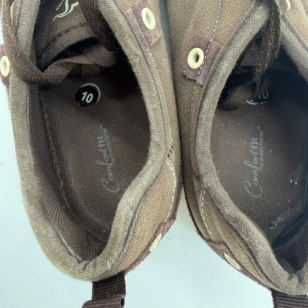 Gravity Defyer ComfortFit Mens Brown Canvas Low Top Sneakers Size 10 3016